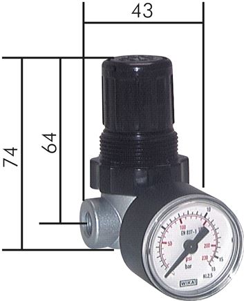 Exemplarische Darstellung: Druckregler, vordruckabhängig - Mini