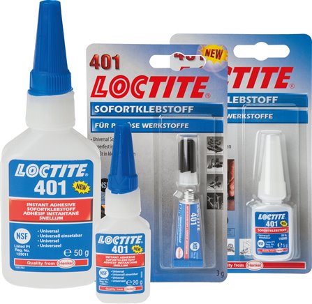 Exemplarische Darstellung: Loctite Sofortklebstoffe / Sekundenkleber (Cyanacrylat)